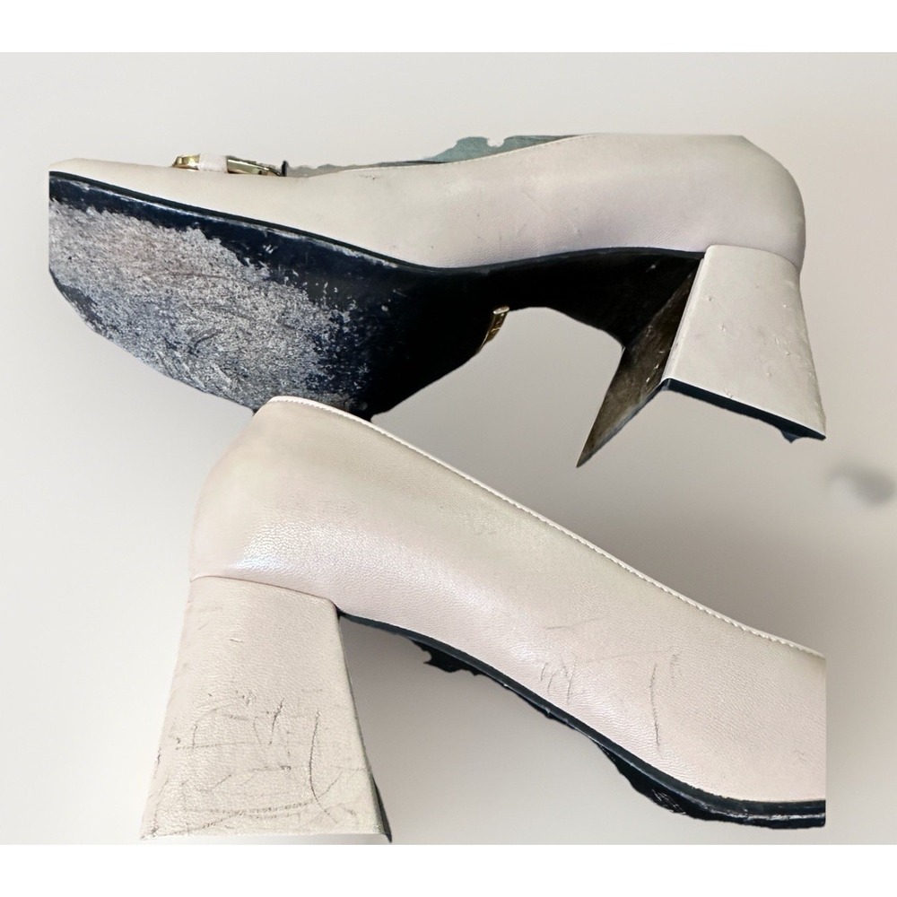 Gucci Cream Horsebit Ballet Pump Flats Women's Heels Size 6 - Picture 11 of 16